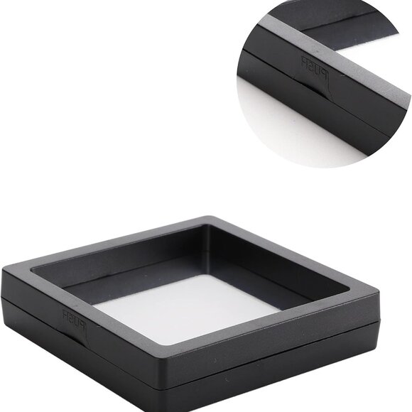 1 - 3D Floating Display Case, 3.5" Black Display Frame - Picture 7 of 8